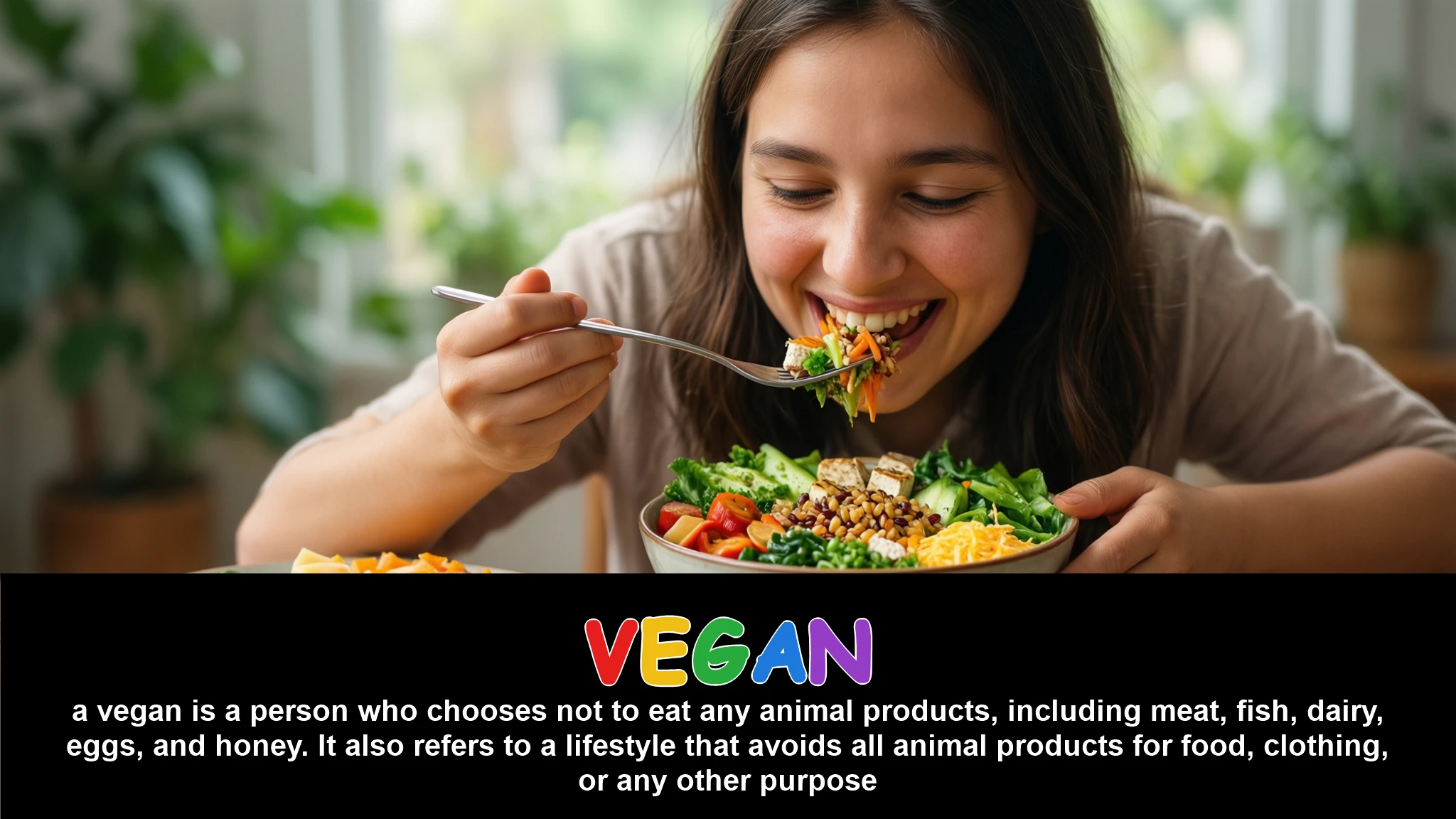 English Illustration for vegan